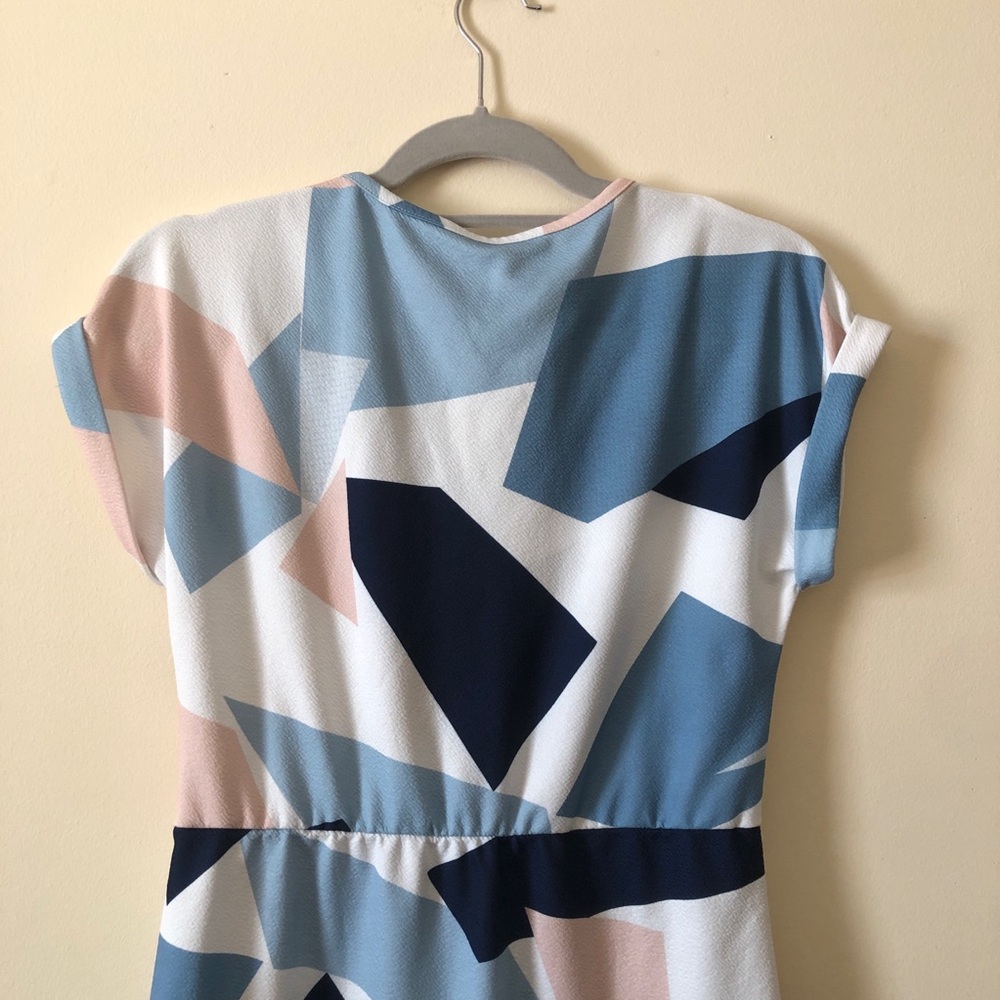 Hapsha Midi Dress Mod Retro Vintage Pattern Colorblock Statement Piece - Picture 7 of 13
